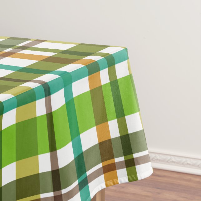 Christmas Colors Plaid  Tablecloth (In Situ)