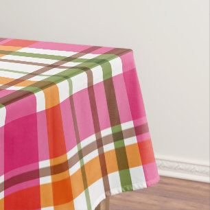 Christmas Colors Plaid  Tablecloth