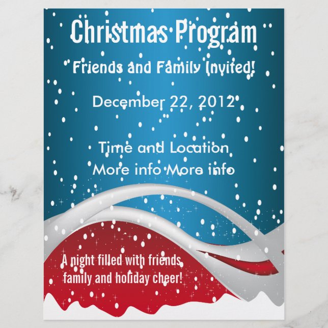 Christmas Colors Program Flyer (Front)