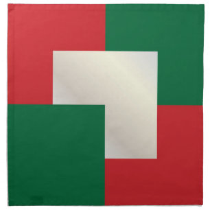 Christmas colors white gold, red, green napkin