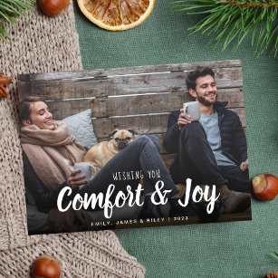 Christmas Comfort And Joy Photo Holiday Card