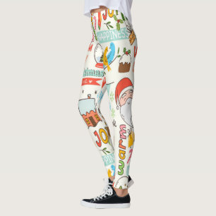 Christmas Comic Cartoon Characters Leggings