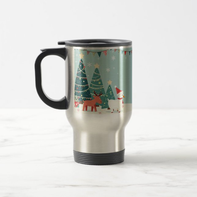 Christmas commemorative bottle travel mug (Left)