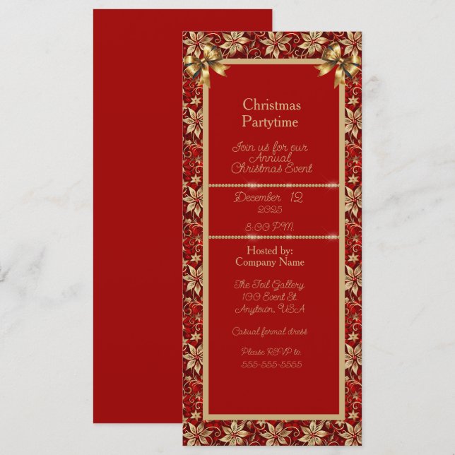 Christmas Company Partytime Invitation (Front/Back)
