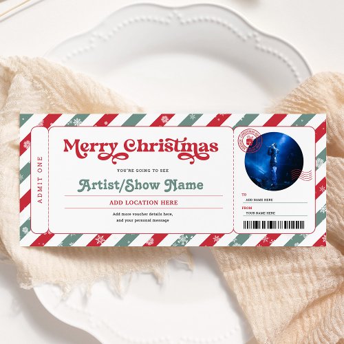 Christmas Concert Event Show Gift Ticket Invitation