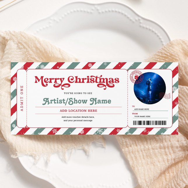 Christmas Concert Event Show Gift Ticket Invitation (Creator Uploaded)