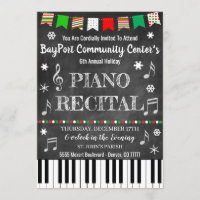 Christmas Concert Piano Recital Invitation