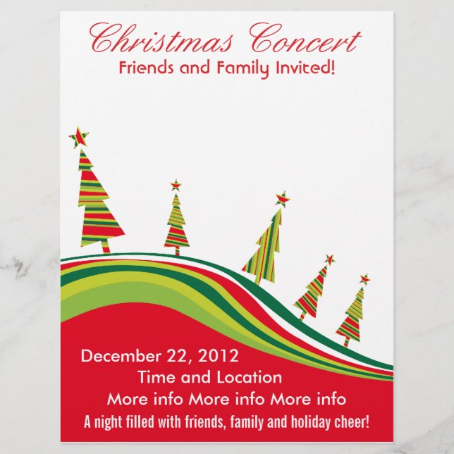 Christmas Concert Red and Green Flyer (Front)