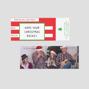 Christmas Concert Ticket Photo Holiday Card