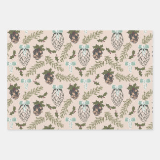 Christmas Cone Wrapping Paper Sheets