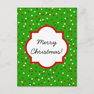 Christmas Confetti • Christmas Tree Sprinkles Holiday Postcard