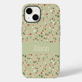 Christmas Confetti Polka Dot Cute iPhone Case
