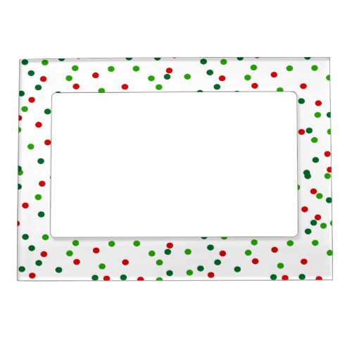 Christmas Confetti  Royal Icing Sprinkles Magnetic Photo Frame