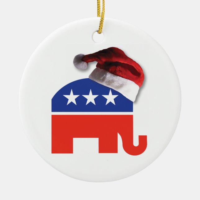 Christmas Conservative Ceramic Ornament (Front)