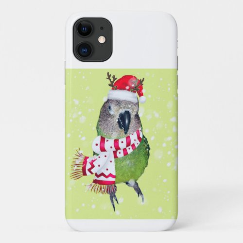  Christmas Conure I phone I pad holiday case  iPhone 11 Case