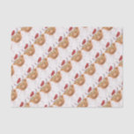 christmas coo Highland Cow with Christmas Hat Tissue Paper