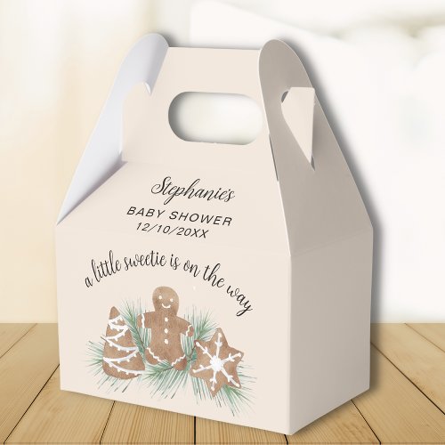 Christmas Cookie Baby Shower Favor Boxes