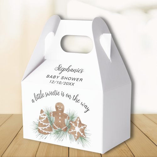 Christmas Cookie Baby Shower Favor Boxes
