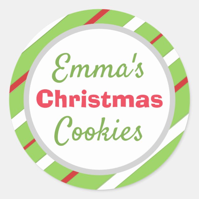 Christmas Cookie Baking Classic Round Sticker (Front)