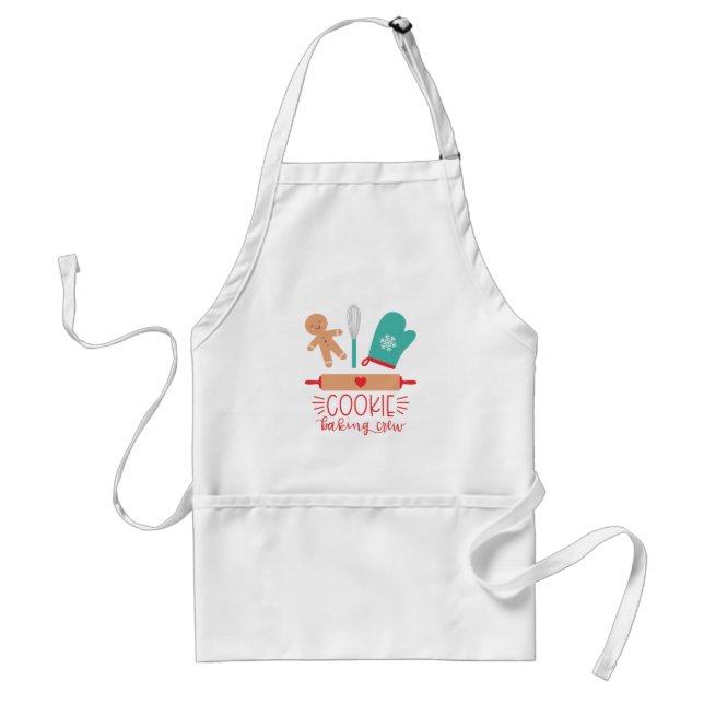 Christmas Cookie Baking Crew Adult Apron (Front)