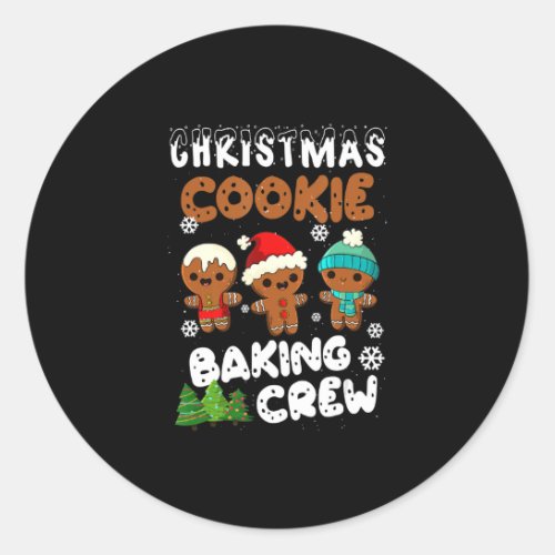 Christmas Cookie Baking Crew Christmas Funny Gift Classic Round Sticker