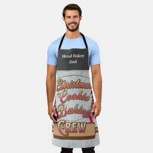 Christmas Cookie Baking Crew Custom Name Chef's Apron
