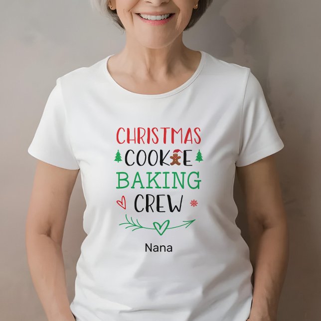 Christmas Cookie Baking Crew Family Adult Name T-Shirt (Creator Uploaded)
