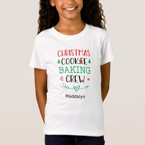 Christmas Cookie Baking Crew Family Child Name T_Shirt