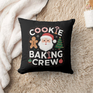 Christmas Cookie Baking Crew Family Christmas Throw Pillow