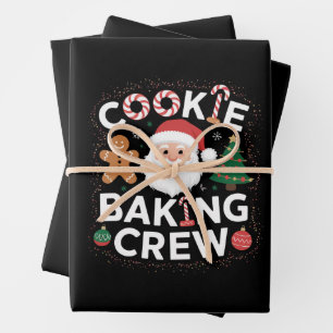 Christmas Cookie Baking Crew Family Christmas Wrapping Paper Sheets