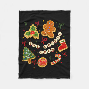 Christmas Cookie Baking Crew For Women Basker Seni Fleece Blanket