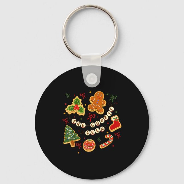 Christmas Cookie Baking Crew For Women Basker Seni Keychain (Front)