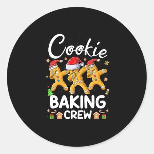 Christmas Cookie Baking Crew Funny Pajamas Family Classic Round Sticker