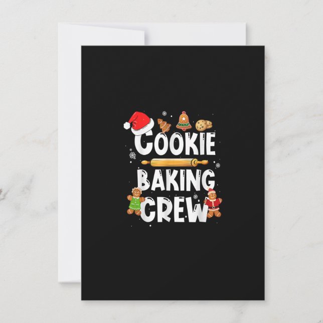 Christmas Cookie Baking Crew Funny Pajamas Family  Invitation (Front)