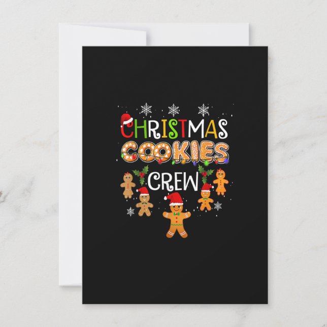 Christmas Cookie Baking Crew Funny Pajamas Family  Invitation (Front)