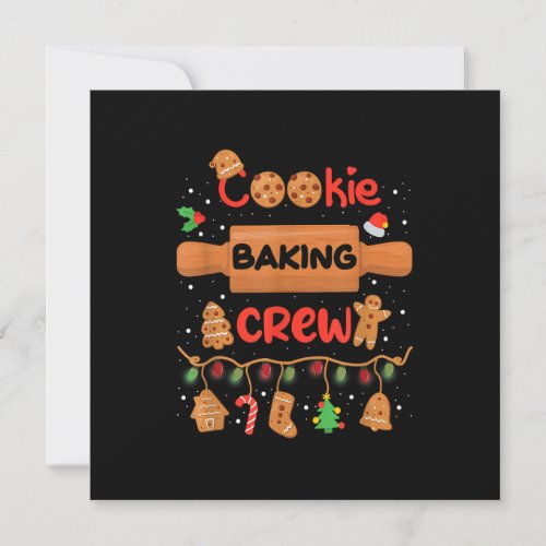 Christmas Cookie Baking Crew Funny Pajamas Family Invitation