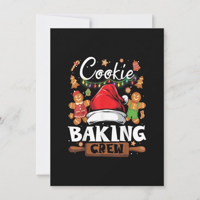 Christmas Cookie Baking Crew Funny Pajamas Family  Invitation (Front)