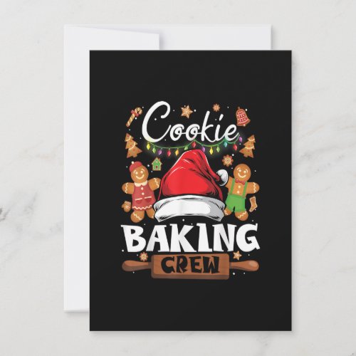 Christmas Cookie Baking Crew Funny Pajamas Family  Invitation
