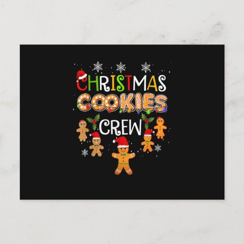 Christmas Cookie Baking Crew Funny Pajamas Family  Postcard