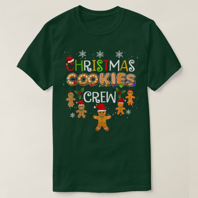 Christmas Cookie Baking Crew Funny Pajamas Family  T-Shirt (Design Front)