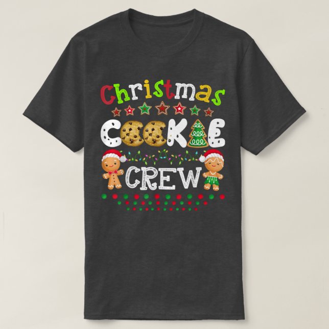 Christmas Cookie Baking Crew Funny Pajamas Family  T-Shirt (Design Front)
