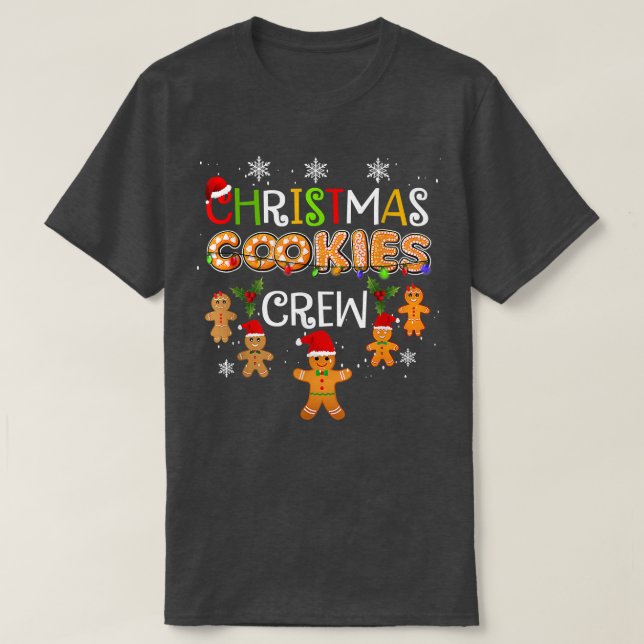 Christmas Cookie Baking Crew Funny Pajamas Family  T-Shirt (Design Front)