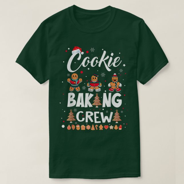 Christmas Cookie Baking Crew Funny Xmas Cookie Hol T-Shirt (Design Front)