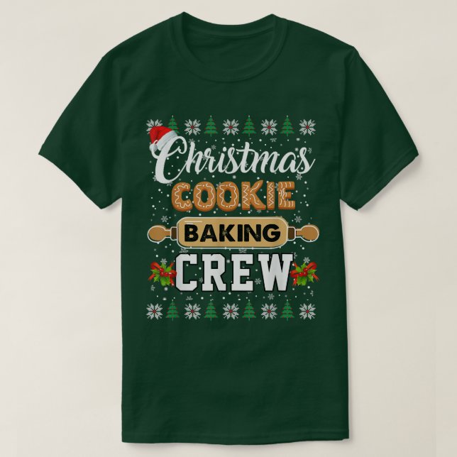 Christmas Cookie Baking Crew Funny Xmas Pajamas Fa T-Shirt (Design Front)