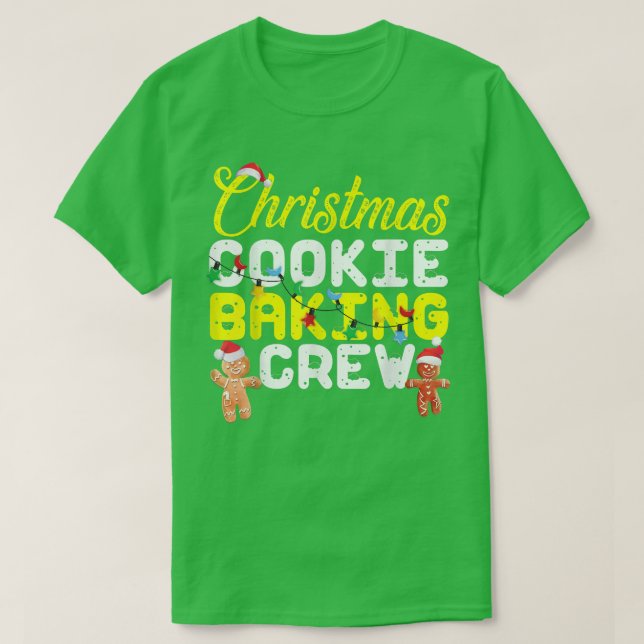 Christmas Cookie Baking Crew Gingerbread Man  T-Shirt (Design Front)