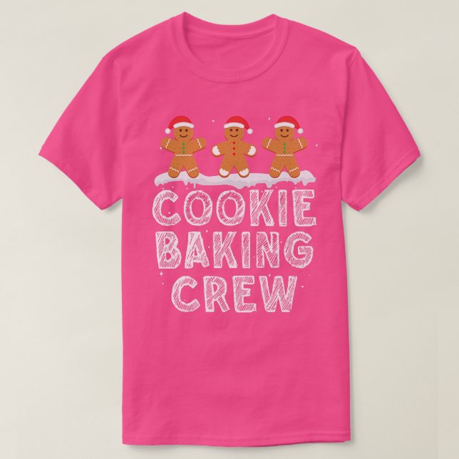 Christmas Cookie Baking Crew Gingerbread  T-Shirt (Design Front)