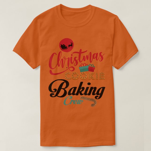 Christmas Cookie Baking Crew Gingerbread Team Sant T-Shirt (Design Front)