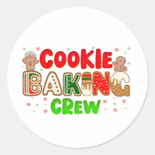 Christmas Cookie Baking Crew Group Matching Xmas Classic Round Sticker