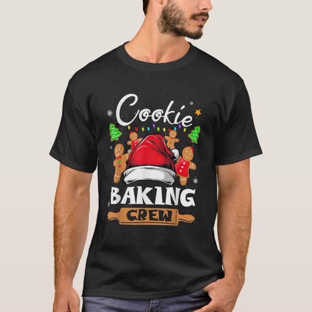Christmas Cookie Baking Crew Matching Pajamas Xmas T-Shirt (Front)