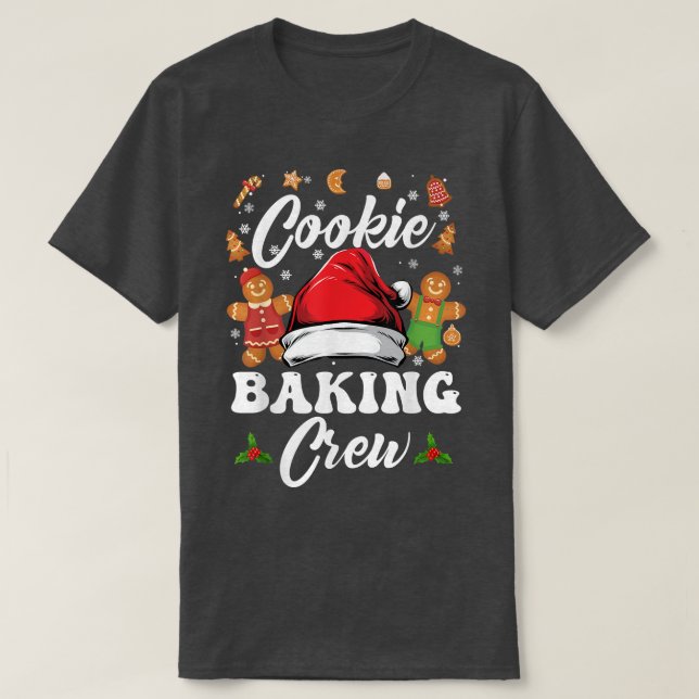 Christmas Cookie Baking Crew Pajama, Gingerbread C T-Shirt (Design Front)